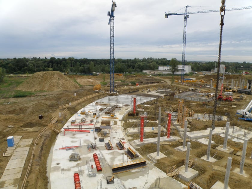 Budowa Tarczyński Areny we Wrocławiu w latach 2009-2011