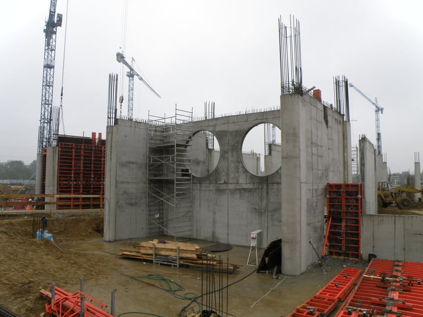 Budowa Tarczyński Areny we Wrocławiu w latach 2009-2011