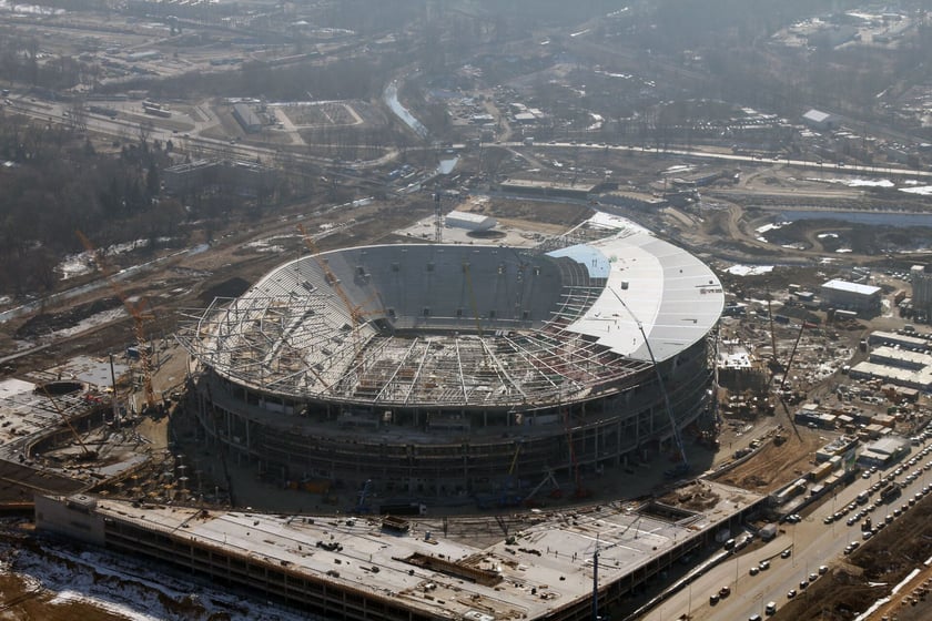 Budowa Tarczyński Areny we Wrocławiu w latach 2009-2011