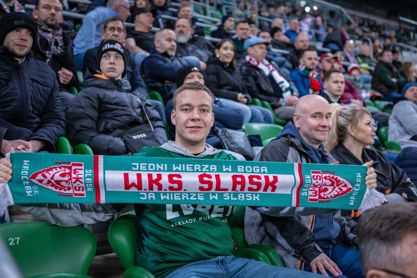 Mecz Śląsk Wrocław - Puszcza Niepołomice. Zdjęcia kibiców