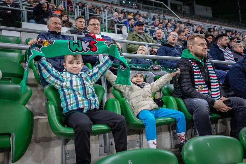 Mecz Śląsk Wrocław - Puszcza Niepołomice. Zdjęcia kibiców