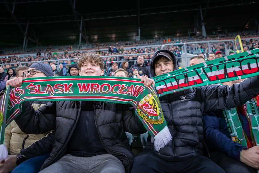 Mecz Śląsk Wrocław - Puszcza Niepołomice. Zdjęcia kibiców