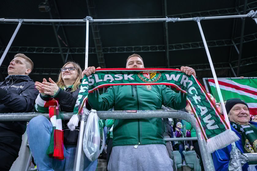 Mecz Śląsk Wrocław - Puszcza Niepołomice. Zdjęcia kibiców