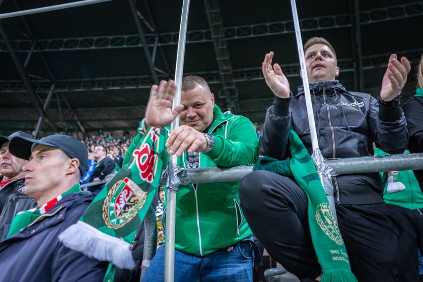 Mecz Śląsk Wrocław - Puszcza Niepołomice. Zdjęcia kibiców