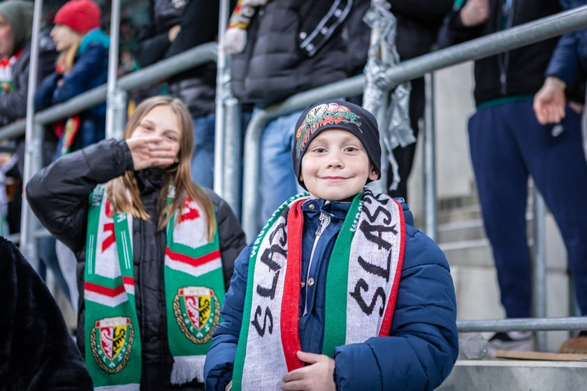 Mecz Śląsk Wrocław - Puszcza Niepołomice. Zdjęcia kibiców