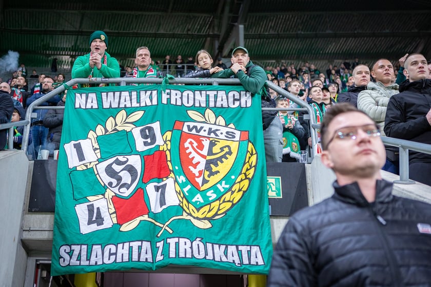 Mecz Śląsk Wrocław - Puszcza Niepołomice. Zdjęcia kibiców