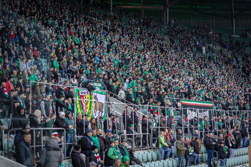 Mecz Śląsk Wrocław - Puszcza Niepołomice. Zdjęcia kibiców
