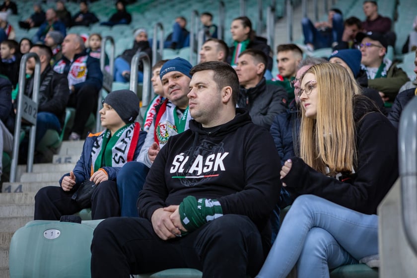 Mecz Śląsk Wrocław - Puszcza Niepołomice. Zdjęcia kibiców