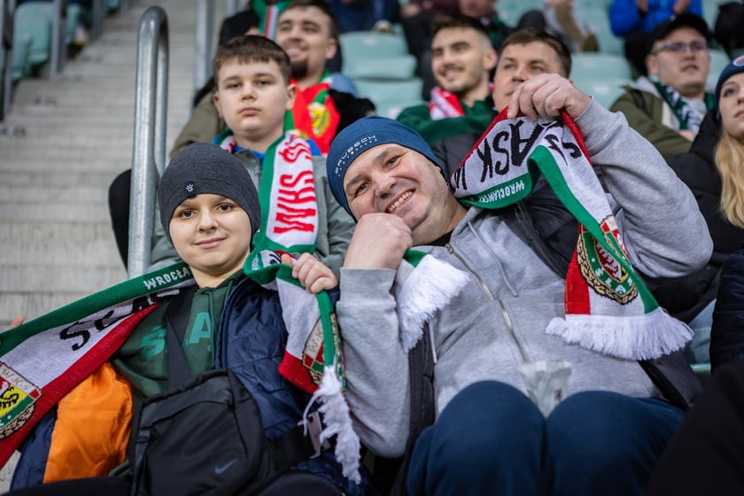 Mecz Śląsk Wrocław - Puszcza Niepołomice. Zdjęcia kibiców