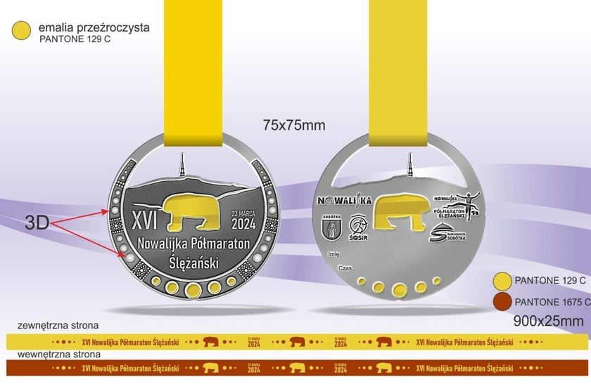 Medal 16. P&oacute;łmaratonu Ślężańskiego