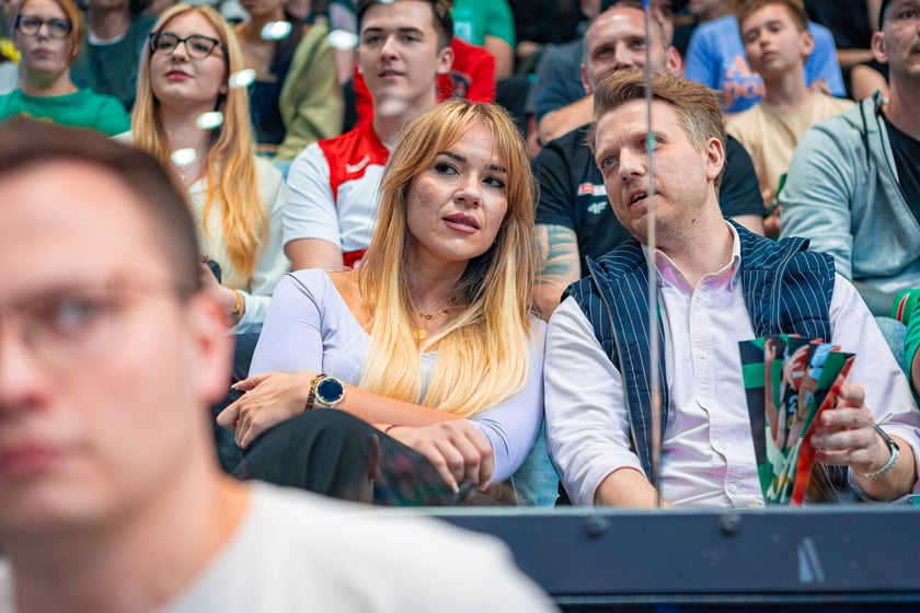 Kibice na meczu Śląska Wrocław z drużyną Arriva Polski Cukier Toruń w Orbicie