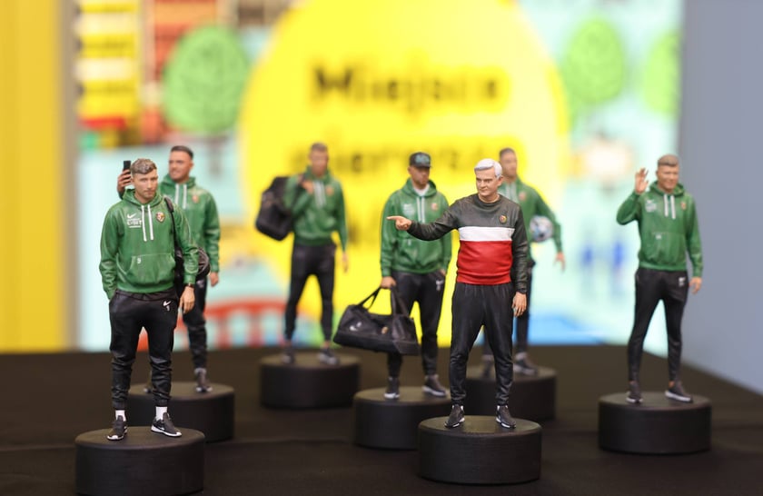 Piłkarze Śląska Wrocław w miniaturze w Kolejkowie - konferencja prasowa