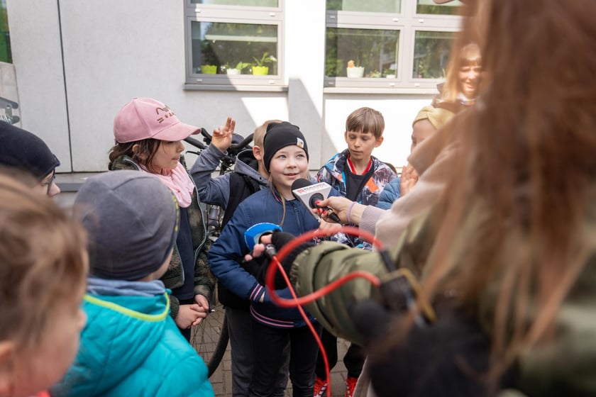 Spotkanie informacyjne o Rowerowym Maju w SP 84 we Wrocławiu, 25 kwietnia 2024