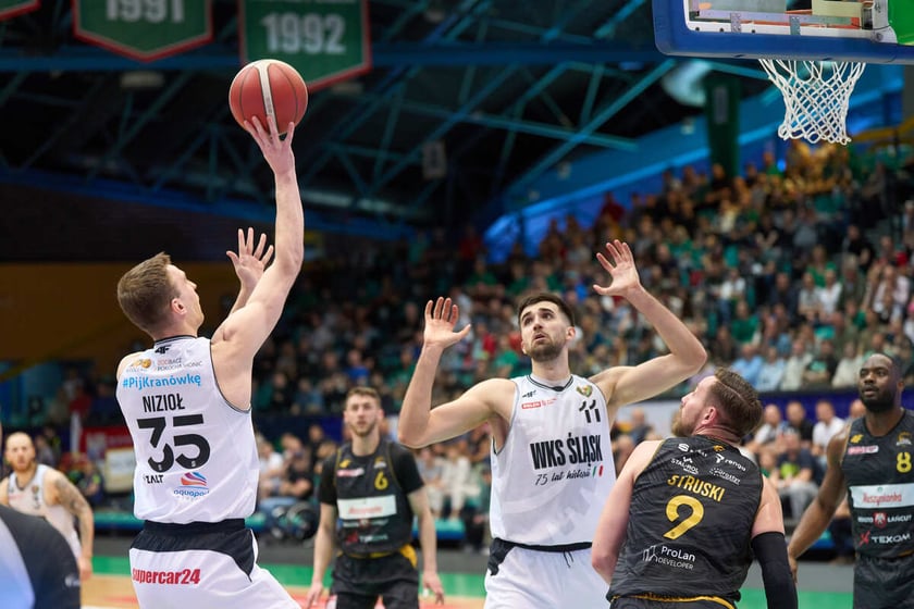 Mecz koszykówki Śląsk Wrocław - Sokół Łańcut, Hala Orbita, 27.04.2024