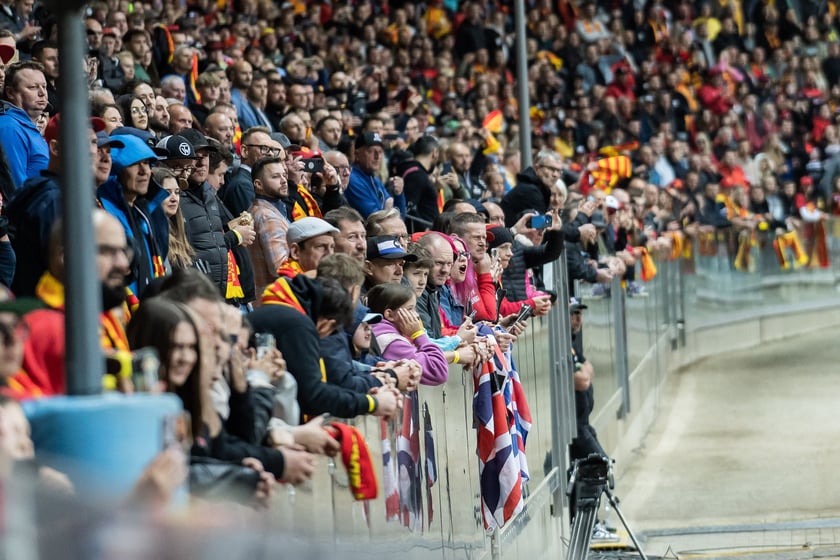 Kibice podczas meczu Betard Sparta Wrocław - Unia Leszno