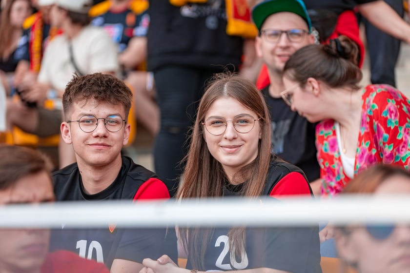 Kibice na meczu Sparta Wrocław - Stal Gorzów Wielkopolski 26 maja na Olimpijskim