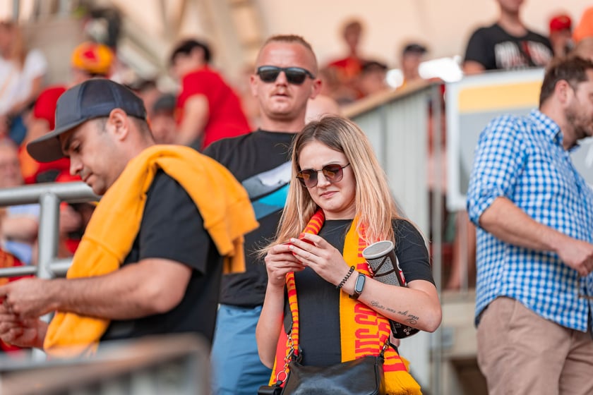 Kibice na meczu Sparta Wrocław - Stal Gorzów Wielkopolski 26 maja na Olimpijskim