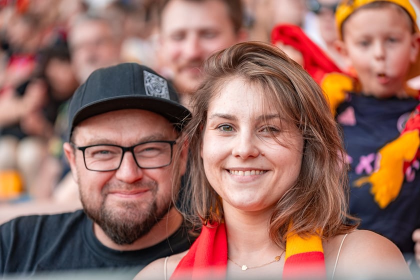 Kibice na meczu Sparta Wrocław - Stal Gorzów Wielkopolski 26 maja na Olimpijskim