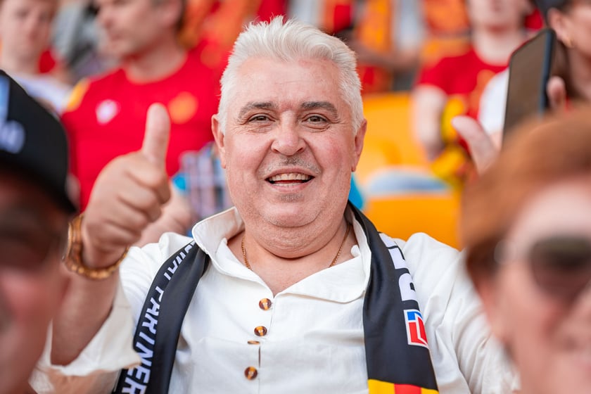 Kibice na meczu Sparta Wrocław - Stal Gorzów Wielkopolski 26 maja na Olimpijskim