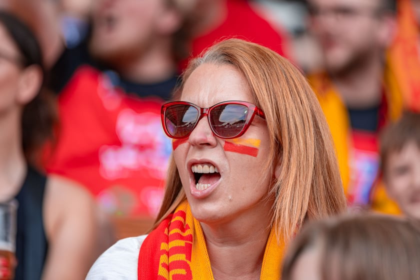 Kibice na meczu Sparta Wrocław - Stal Gorzów Wielkopolski 26 maja na Olimpijskim