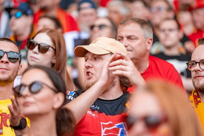 Kibice na meczu Sparta Wrocław - Stal Gorzów Wielkopolski 26 maja na Olimpijskim