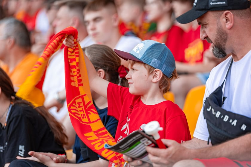Kibice na meczu Sparta Wrocław - Stal Gorzów Wielkopolski 26 maja na Olimpijskim