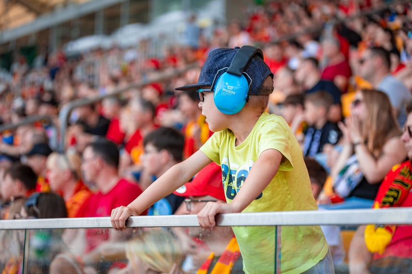 Kibice na meczu Sparta Wrocław - Stal Gorzów Wielkopolski 26 maja na Olimpijskim