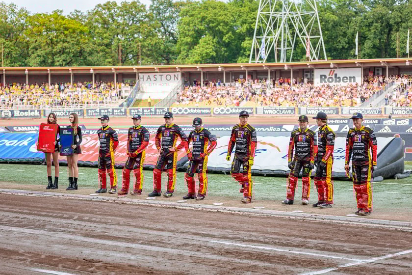 Kibice na meczu Sparta Wrocław - Stal Gorzów Wielkopolski 26 maja na Olimpijskim