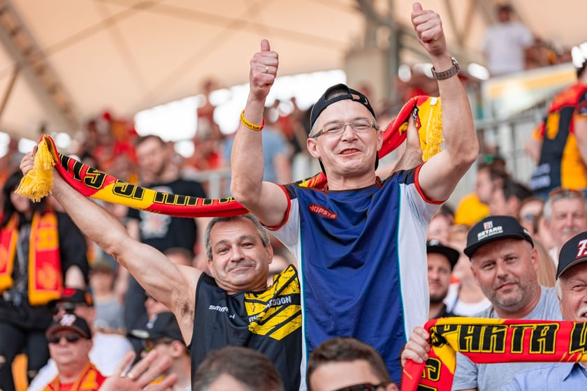Kibice na meczu Sparta Wrocław - Stal Gorzów Wielkopolski 26 maja na Olimpijskim