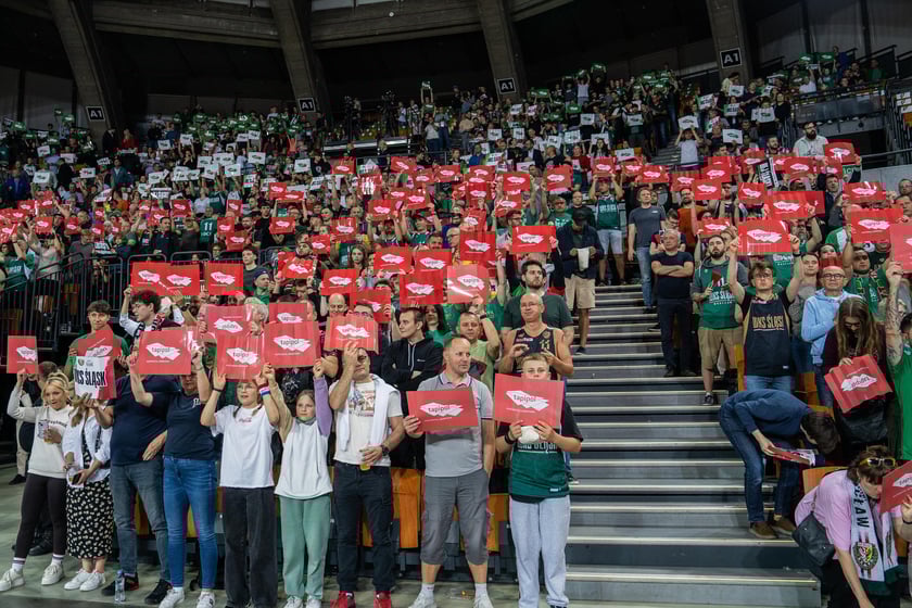 Mecz Śląsk Wrocław - Spójnia Stargard w Hali Stulecia 4 czerwca