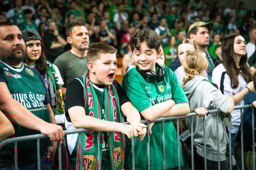 Mecz Śląsk Wrocław - Spójnia Stargard w Hali Stulecia 4 czerwca