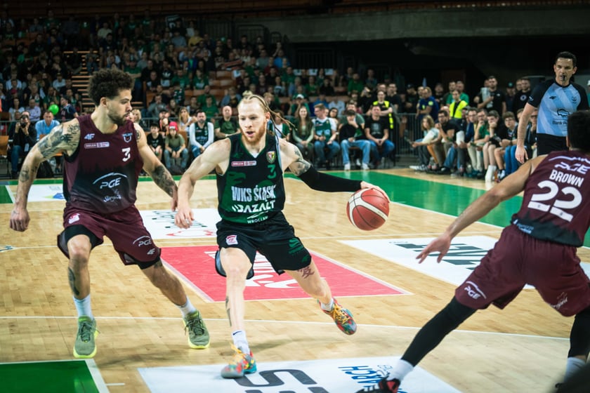 Mecz Śląsk Wrocław - Spójnia Stargard w Hali Stulecia 4 czerwca