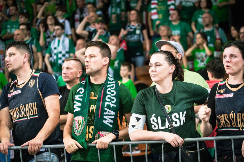 Mecz Śląsk Wrocław - Spójnia Stargard w Hali Stulecia 4 czerwca