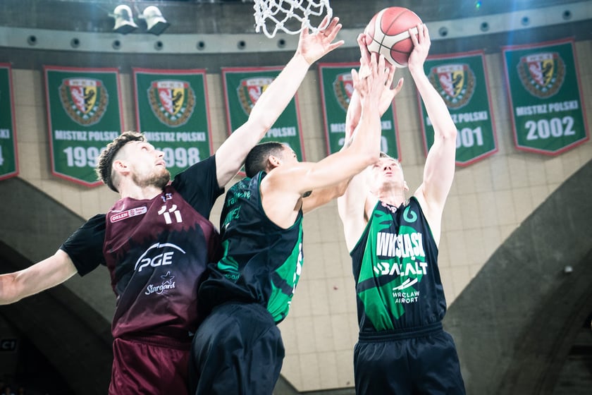 Mecz Śląsk Wrocław - Spójnia Stargard w Hali Stulecia 4 czerwca