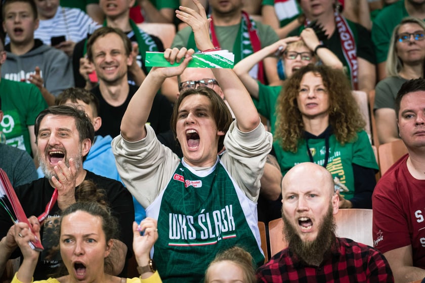 Mecz Śląsk Wrocław - Spójnia Stargard w Hali Stulecia 4 czerwca