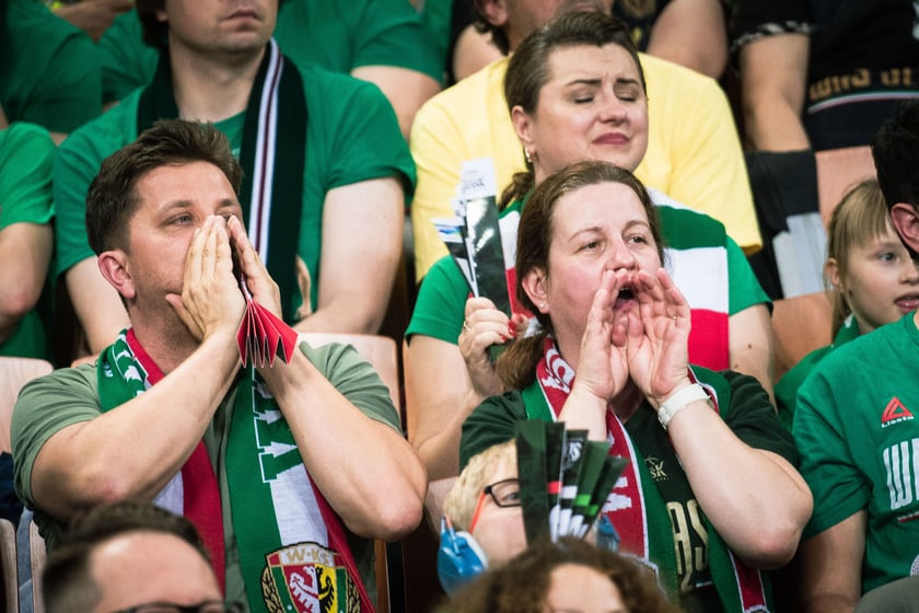 Mecz Śląsk Wrocław - Spójnia Stargard w Hali Stulecia 4 czerwca