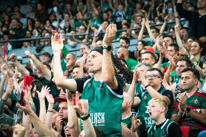 Mecz Śląsk Wrocław - Spójnia Stargard w Hali Stulecia 4 czerwca