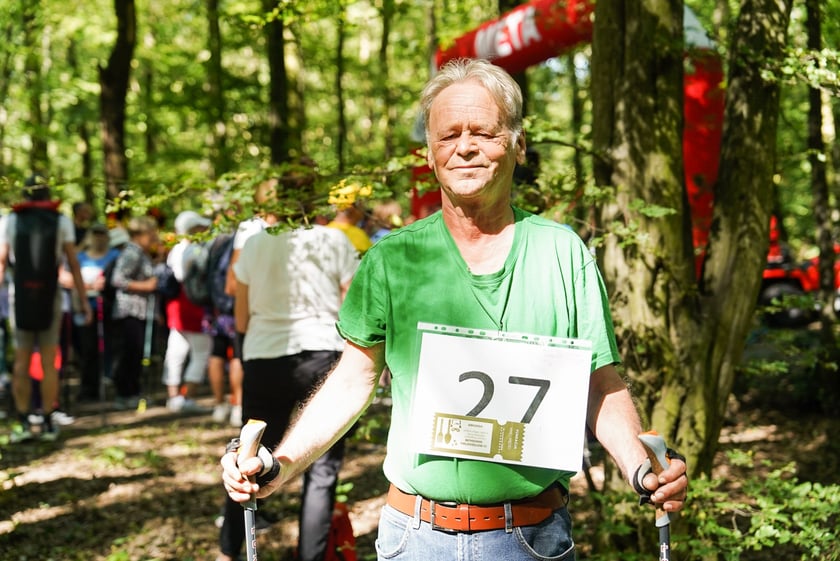Uczestnicy mistrzostw w joggingu i nordic walking  w parku Zachodnim, 15 czerwca 2024 r.
