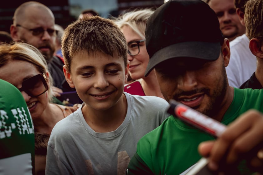 Oficjalna prezentacja pierwszego zespołu Śląska Wrocław. Plac Wolności we Wrocławiu