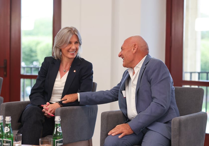 Zdjęcie z konferencji prasowej poświęconej 81. Tour de Pologne (1 sierpnia, Hala Stulecia)