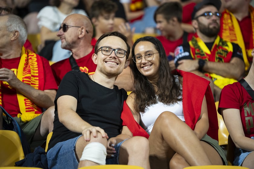 Kibice podczas meczu Betard Sparta Wrocław - GKM Grudziądz na Stadionie Olimpijskim