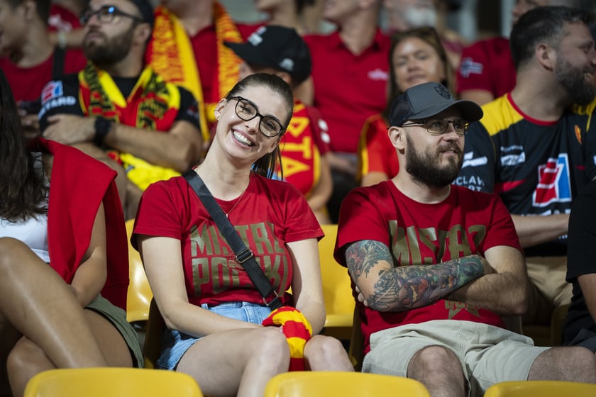 Kibice podczas meczu Betard Sparta Wrocław - GKM Grudziądz na Stadionie Olimpijskim