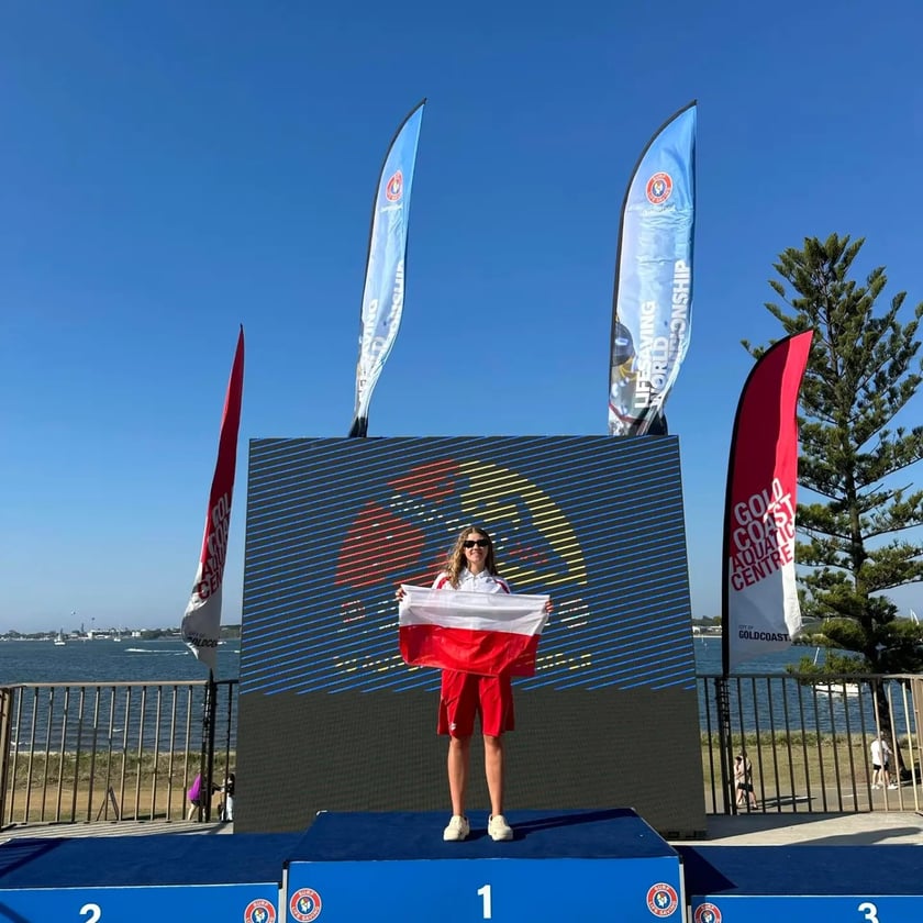 Apolonia Rąp, zdjęcie z MŚ w sportowym ratownictwie wodnym w Australii
