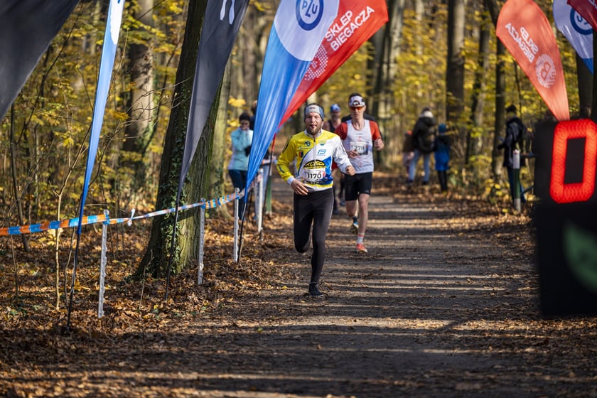 Bieg CITY TRAIL w Lesie Osobowickim we Wrocławiu. Zdjęcia biegaczy