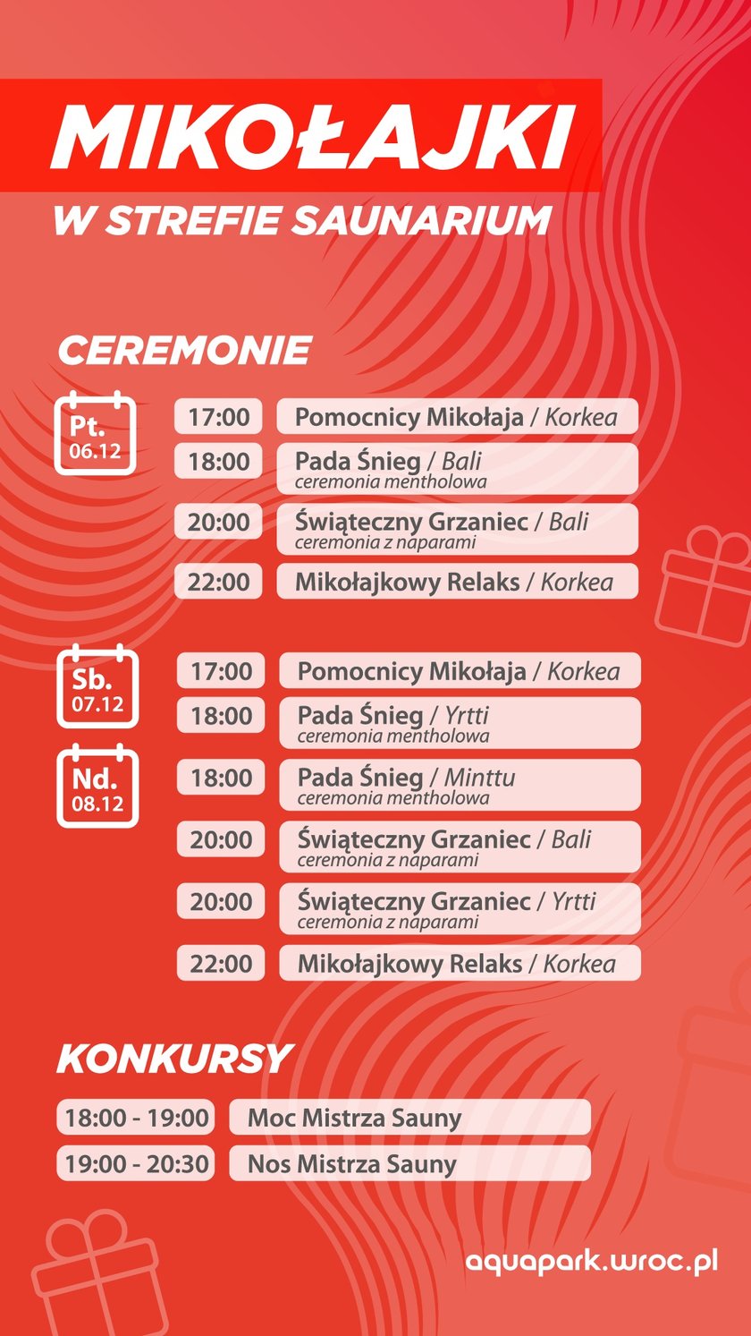 Mikołajkowy Weekend w Aquapark Wrocław. Co się będzie działo?