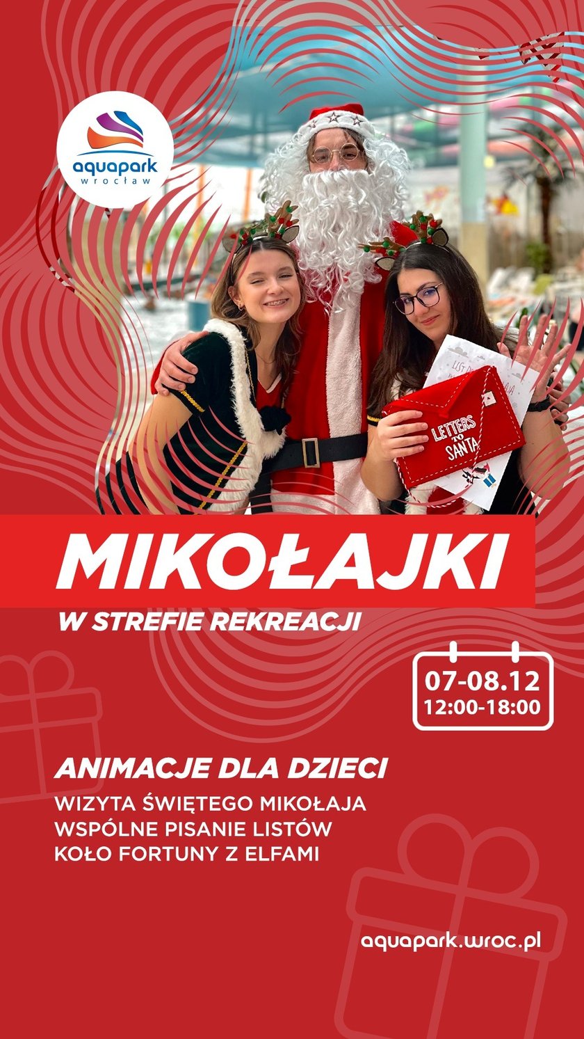 Mikołajkowy Weekend w Aquapark Wrocław. Co się będzie działo?
