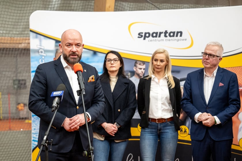 Otwarcie nowej hali tenisowej przy ul. Spiskiej - konferencja prasowa 06.02.2025 r.