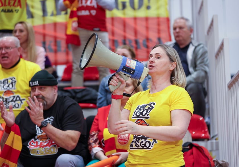 Mecz koszykówki kobiet Śleza Wroclaw vs. Gorzów Wielkopolski stoczony 26.03.2025 we Wrocławiu