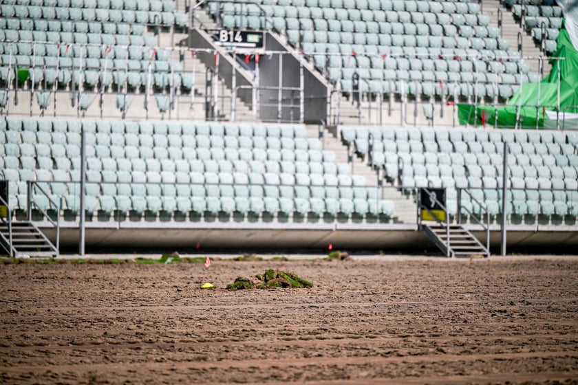 Wymiana murawy na stadionie Tarczyński Arena we Wrocławiu