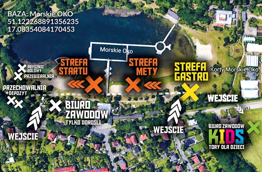 Powiększ obraz: Mapa terenu biegów